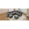 126" Modular U-Shaped Sectional Sofa with Storage Seat, Faux Double-Layer Cushions, 8-Piece Free combination Sofa Bed - 3 of 4
