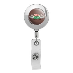 Friends Central Perk Logo Metal Chrome Badge ID Card Holder Clip - 1 of 3
