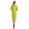 24seven Comfort Apparel Solid Color Loose Fit V Neck T Shirt Style Womens Knee Length Dress - 3 of 4