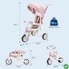 7-in-1 Foldable Baby Tricycle w/ Adjustable Parent Handle – Toddler Trike with Safety Harness, Wheel Brakes - 4 of 4