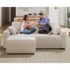 Vipbear Beige Extra Large Modular Sectional Sofa,Comfy Corduroy Modern Oversized 4-Seat Sectional Couch with Deep Seat,Tool-Free Assembly - 3 of 4