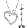 Guili Sterling Silver Cubic Zirconia Heart and Bowtie Necklace in Rose Gold or White—A Lovely, Timeless Piece to Add Charm and Elegance to Your Outfit - 4 of 4