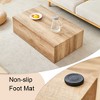 FURNIinspire Coffee Tables MDF Coffee Table with Minimalist Design and Natural Light Wood Texture for Living Room Bedroom Office, Brown, - 4 of 4