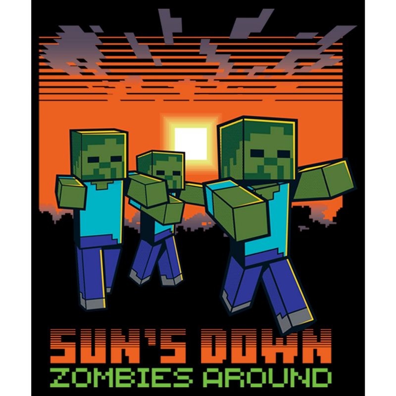 Boy's Minecraft Sun's Down Zombies Around T-Shirt, 2 of 6