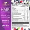 Sugar Bear Hair Gummies 5000mcg Biotin Vitamins C & E for Hair, Skin, & Nails - 60 Gummies By Nature's Choice - 2 of 4