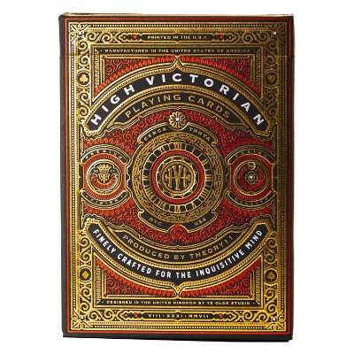 High Victorian Playing Cards Red