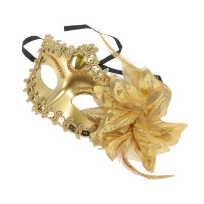 Unique Bargains Lily Princess Half Face Party Mask 1 Pc