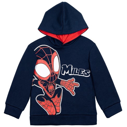 Marvel Spider-man Miles Morales Big Boys Fleece Half Zip Hoodie