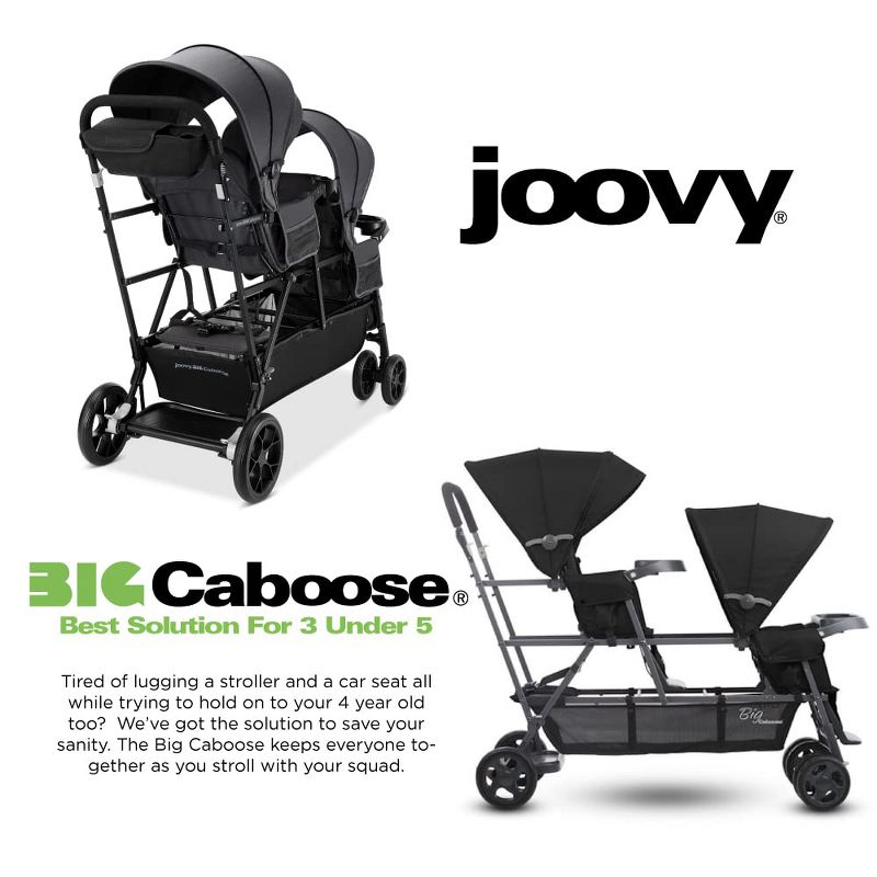 Joovy Big Caboose Triple Stroller,, 3 of 5