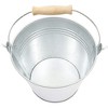 Juvale 6 Pack Galvanized Metal Buckets with Wooden Handles for Decoration (4.5 x 5.75 in) - 4 of 4