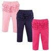 Hudson Baby Infant and Toddler Girl Cotton Pants 3pk, Pink Navy - image 2 of 2