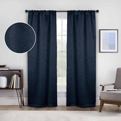Bohemian Textured Room Darkening Semi-Blackout Curtains, Set of 2 by Blue Nile Mills