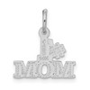 Black Bow Jewelry 14k White Gold #1 Mom Charm or Pendant, 15mm - 3 of 4