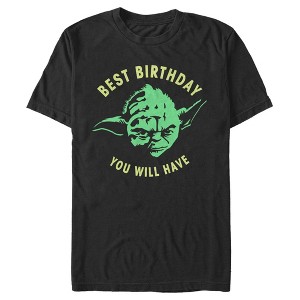 Men's Star Wars Yoda Best Birthday You Will Have Stencil T-Shirt - 1 of 4