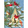 Briarwood Lane Snowfall Birdhouse Winter House Flag Cardinals Fir - 3 of 4