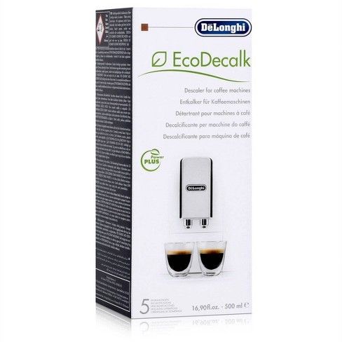De'Longhi Eco Decalk Natural Coffee Machine Descaler Solution Pack of 4 x 100ml