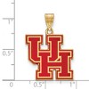 Black Bow Jewelry 14k Yellow Gold Plated Sterling Silver Houston Cougars NCAA Large Pendant - 2 of 3