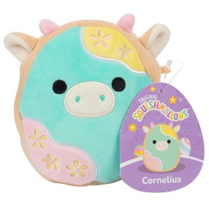 Squishmallows 5" Cornelius the Cookie Cow with Blue Icing and Flowers- Jazwares 2025 Plush - Collectible Stuffed Animal- Gift for Kids - 1 of 4