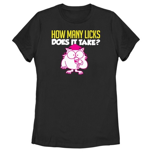 Women's Tootsie Pop Mr. Owl How Many Licks Does It Take T-Shirt - image 1 of 4