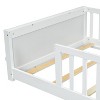 NicBex Twin Size Floor Platform Bed,Toddler Floor Bed with Built-in Book Storage Rack,Montessori Floor Bed for Kids,Wood Slats Support - 4 of 4