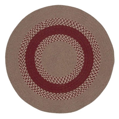 Colonial Mills Corsair Banded Round Braided Rug, Natural 4x4, Round Shape