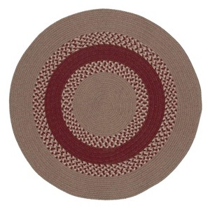 Colonial Mills Corsair Banded Round Braided Rug, Natural 4x4, Round Shape - 1 of 4