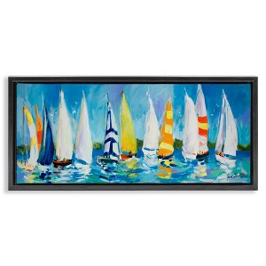 Stupell Industries Regatta Sailboat Fleet, 31" x 14" - 1 of 4