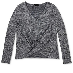 I.N.C International Concepts Womens Twist Front Pullover Blouse, Grey, XX-Large - 1 of 1