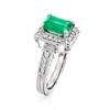 Ross-Simons 2.00 Carat Emerald and .50 ct. t.w. Diamond Ring in 14kt White Gold - 3 of 4