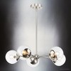 Urban Ambiance Luxury Minimalist Indoor Chandelier,  5-7/8''H x 28"W x 28''D,  Brushed Nickel Finish, UHP4447 - 3 of 4