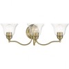 Livex Lighting Moreland 3 - Light Vanity in  Antique Brass - 2 of 4