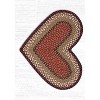 Earth Rugs Burgundy Mustard Heart Braided Jute Rug 20"x30" – Rustic Farmhouse Accent Handcrafted from Natural Fibers - 2 of 3