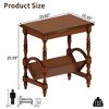 Sapphtopaz Wooden End Table with Magazine Rack 2-Tier Rectangle Coffee Table with Turned Legs Versatile Bedside Table for Living Room, Bedroom - 3 of 4