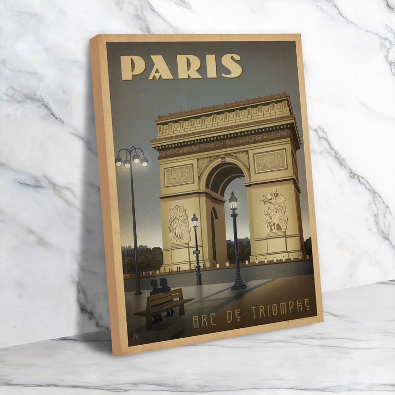 Americanflat Vintage Architecture Wt Paris Arc By Anderson Design Group Unframed Canvas Wall Art, 4 of 7