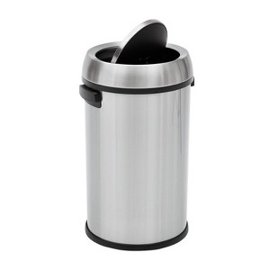 homfan 65L/17Gal Open Top Trash Can, Heavy Duty Stainless Steel Rubbish Bin - 1 of 4
