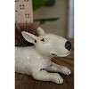 Ceramic Dog Planter – Bull Terrier Design – 5.5" Tall by Kalalou - 4 of 4
