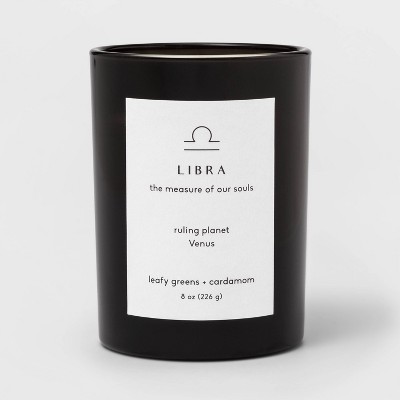 8oz Glass Jar Zodiac Candles Black - Threshold™