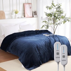 Electric Heated Blanket, Soft Reversible Flannel Heated Blanket with 5 Heat Settings & Auto Shut-Off - 1 of 4