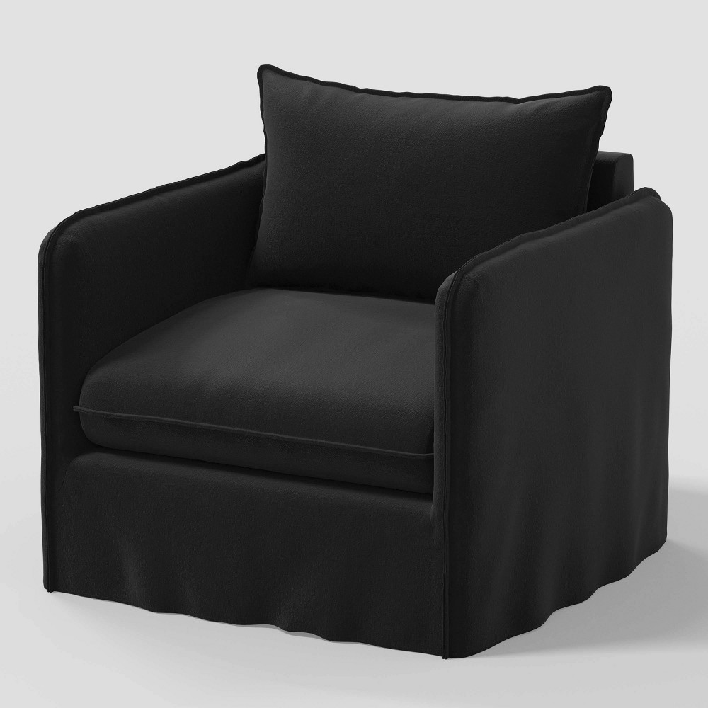 Photos - Sofa Berea Chair in Velvet Black - Threshold™