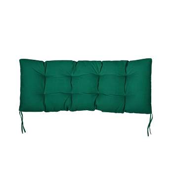Sunbrella Canvas Forest Green Small Outdoor Replacement Bench Cushion w/ Knife Edge by BBQGuys