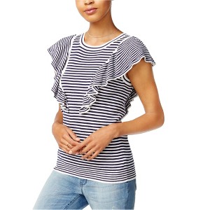 maison Jules Womens Striped Knit Sweater - 1 of 1
