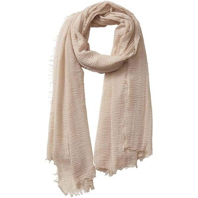 Fisfet Cotton Blend Crinkle Vintage Soft Scarf with Fringed Edges,linen scarf,shawl,travel scarf