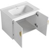 Floating Bathroom Vanity with Soft Closing Door, Combo Cabinet Undermount Sink, Storage Cabinet Modern Bath Vanity with Replaceable Metal Handles - 3 of 4
