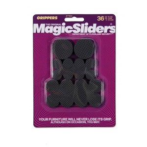 Magic Sliders 36pk Adhesive Gripper Value Pack Black - 1 of 3