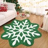 Christmas Snowflake Area Rug, Non Slip Decorative Washable Rugs - 2 of 4