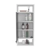 SEVOBAL Bathroom Storage Cabinets Minimalist Mirror Cabinet with One Door and Accessible Shelves for Bathroom, White, 5.9"*11.8"*28.3" - 3 of 4
