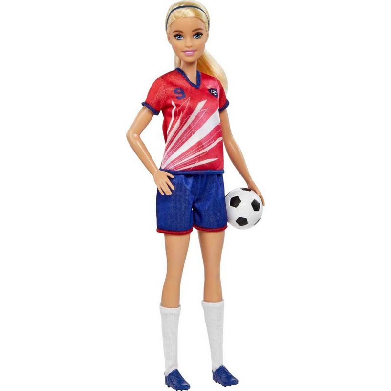 Barbie Soccer Doll - Red #9 Uniform, 5 of 7