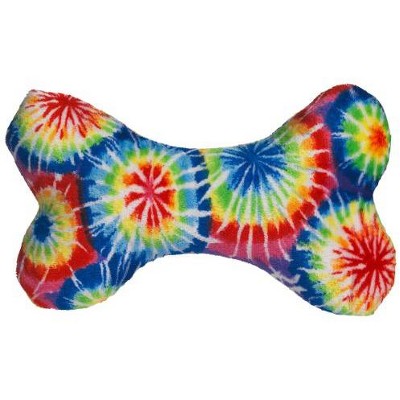 Multipet Groovy Tie-Dye Plush Bone Dog Toy