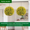21.7" Artificial Topiary Balls Set of 2, Flower Topiary Balls Decorative Balls for Outdoor and Indoor, Wedding Decoration,Pink Rose - 4 of 4
