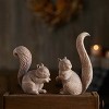 White Washed Etched Squirrel Figurine (Set of 2) - 4 of 4